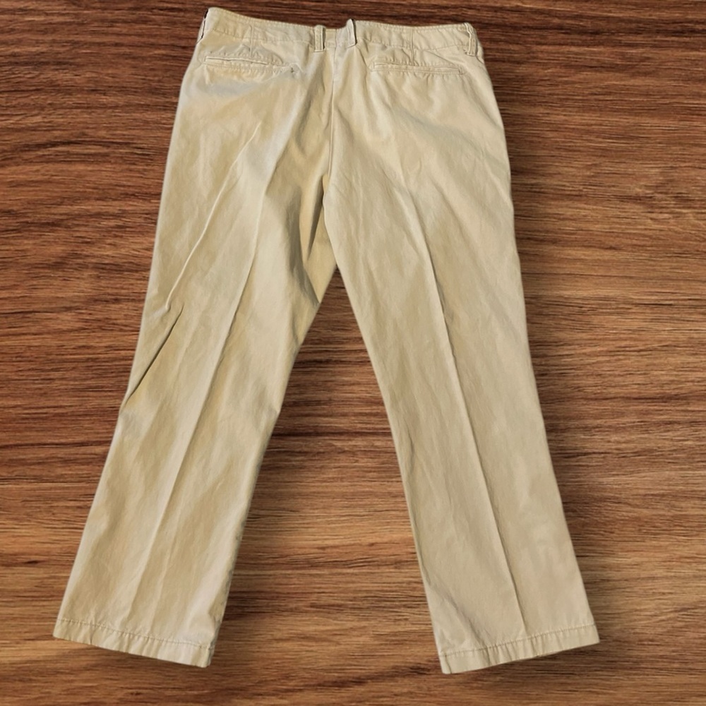 Old Navy Men's Pants 38x30 Tan Flat Front Straight Legs Pockets Cotton Blend